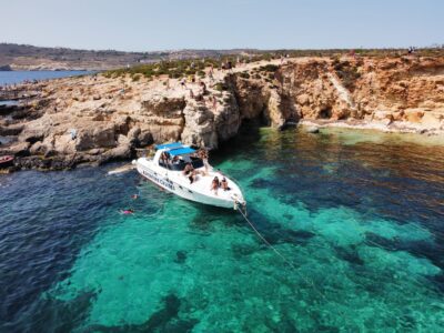 Full day boat trip to Crystal Lagoon Blue Lagoon and Halfa Rock Gozo